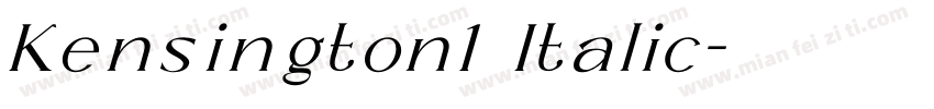 Kensington1 Italic字体转换